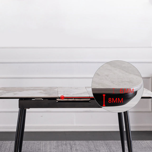 Stone Rectangle Dining Table with Leaf Furniture for Restaurant