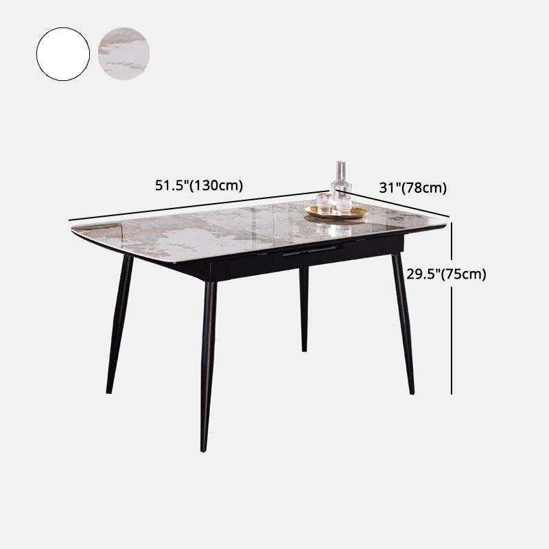 Stone Rectangle Dining Table with Leaf Furniture for Restaurant