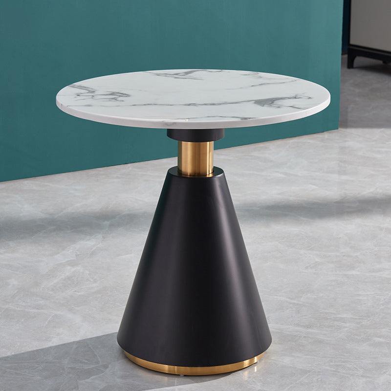 Metal Traditional Luxury Round Table Pedestal Dining Table for Dining Room