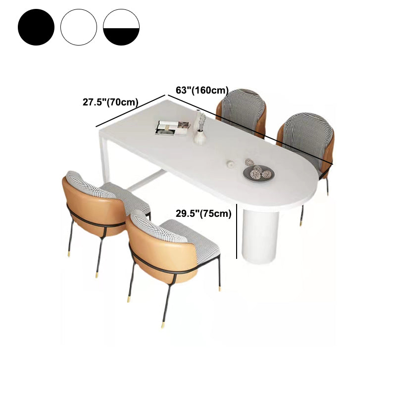 Simplicity Style Dining Table Stone Double Pedestal Home Furniture