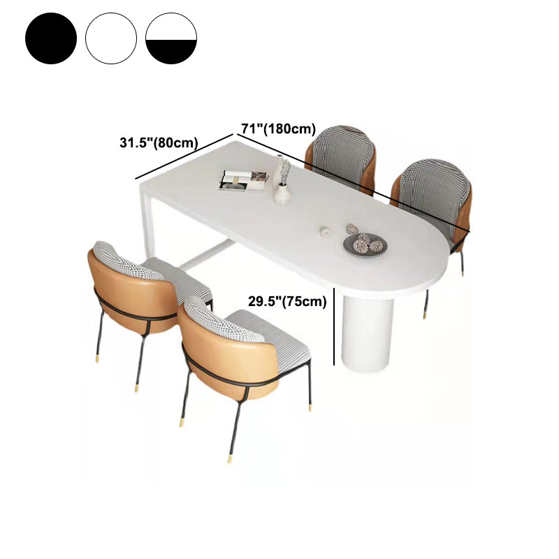Simplicity Style Dining Table Stone Double Pedestal Home Furniture