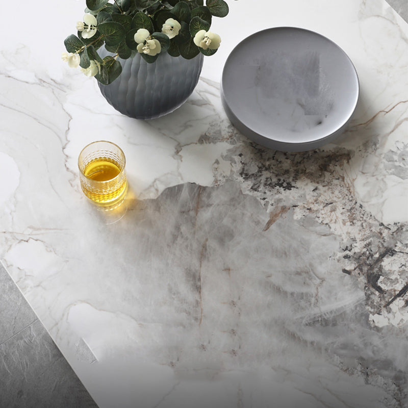 Rectangle Dining Table Modern 4 Legs Fixed Table of Sintered Stone