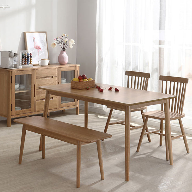 Modern Table with Solid Wood Rectangle Dining Table for Kitchen