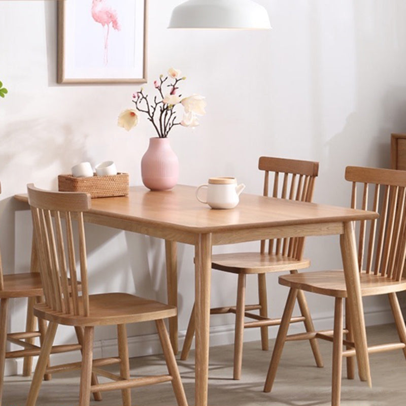 Modern Table with Solid Wood Rectangle Dining Table for Kitchen