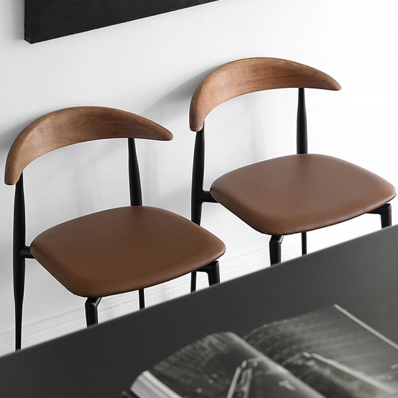 Industrial Dining Side Chair Metal Armless Dining Chair for Restaurant