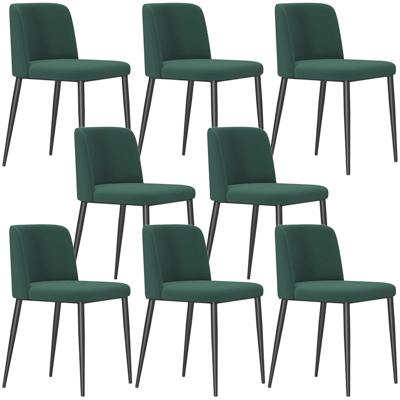 Contemporary Leather Dining Chair Parsons Furniture in Matte Finish for Home