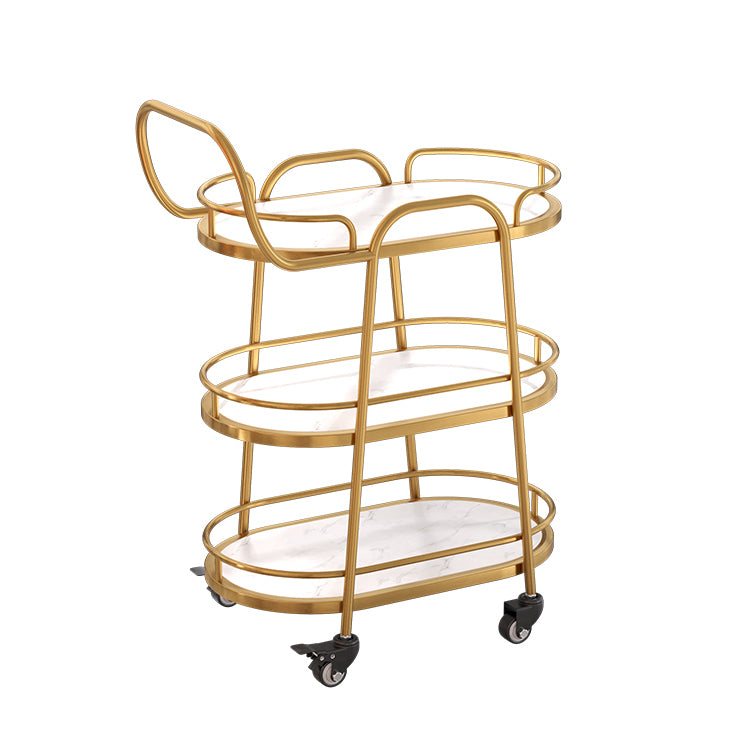 33.46"H Modern Prep Table Open Storage Metal Prep Table for Dining Room