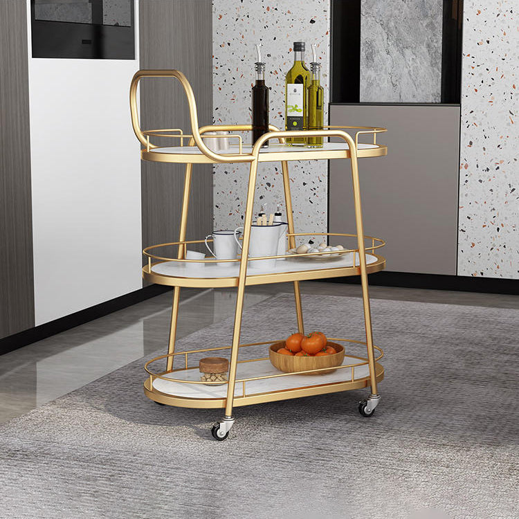 33.46"H Modern Prep Table Open Storage Metal Prep Table for Dining Room