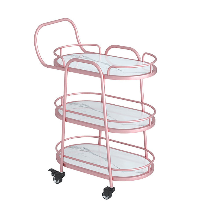 33.46" High Rolling Modern Prep Table Stone Prep Table for Dining Room