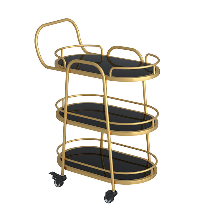 33.46" High Rolling Modern Prep Table Stone Prep Table for Dining Room