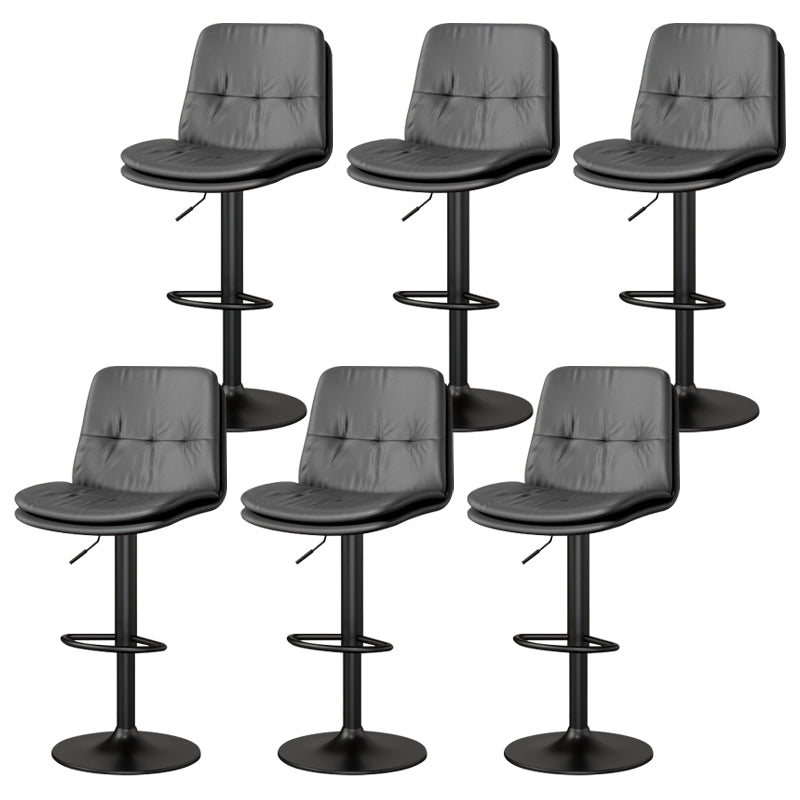 Living Room Nordic Liftable Barstool Leather Bar Stool with Pedal