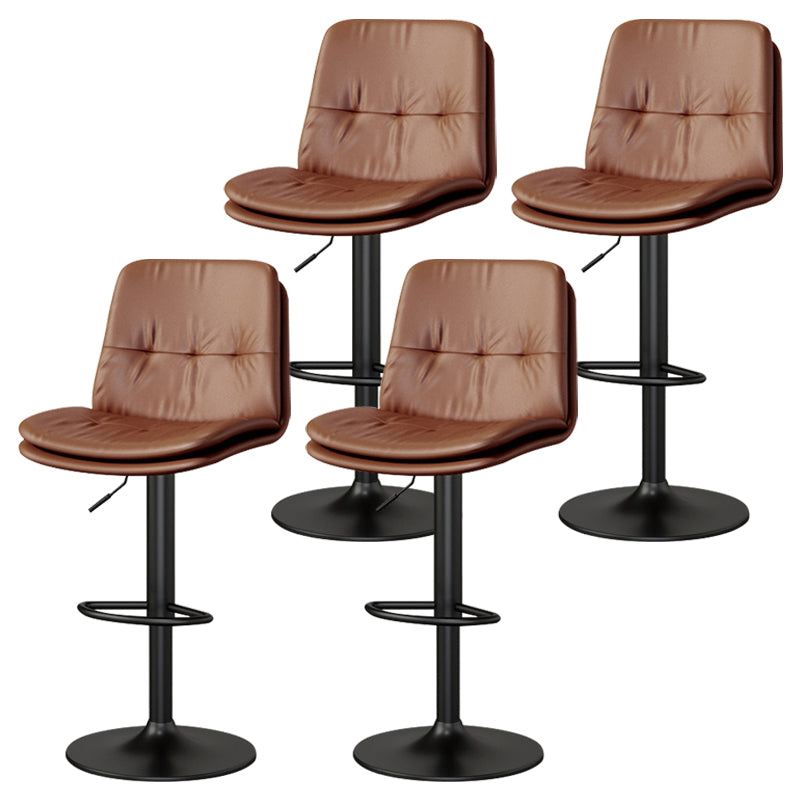 Living Room Nordic Liftable Barstool Leather Bar Stool with Pedal