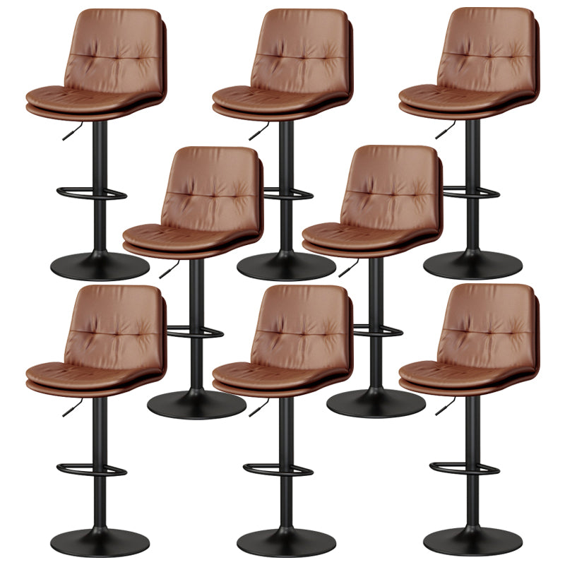 Living Room Nordic Liftable Barstool Leather Bar Stool with Pedal