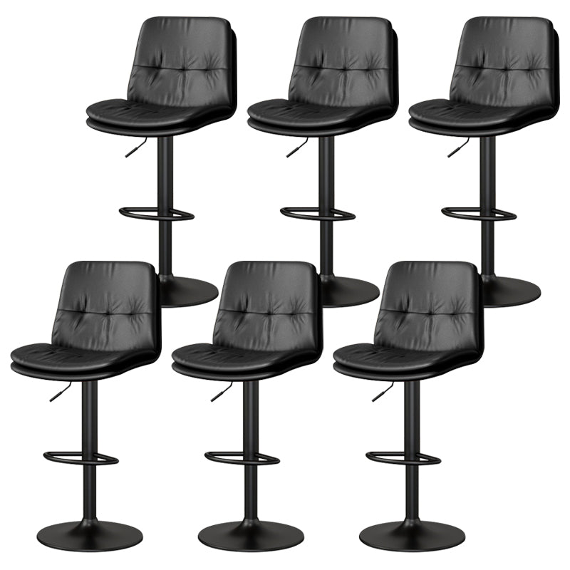 Living Room Nordic Liftable Barstool Leather Bar Stool with Pedal