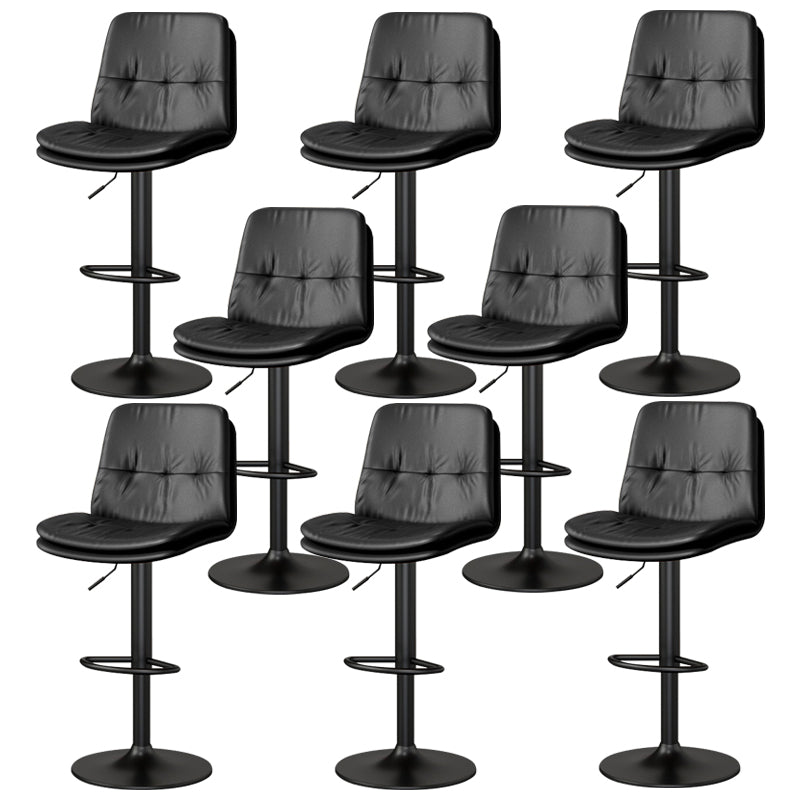 Living Room Nordic Liftable Barstool Leather Bar Stool with Pedal