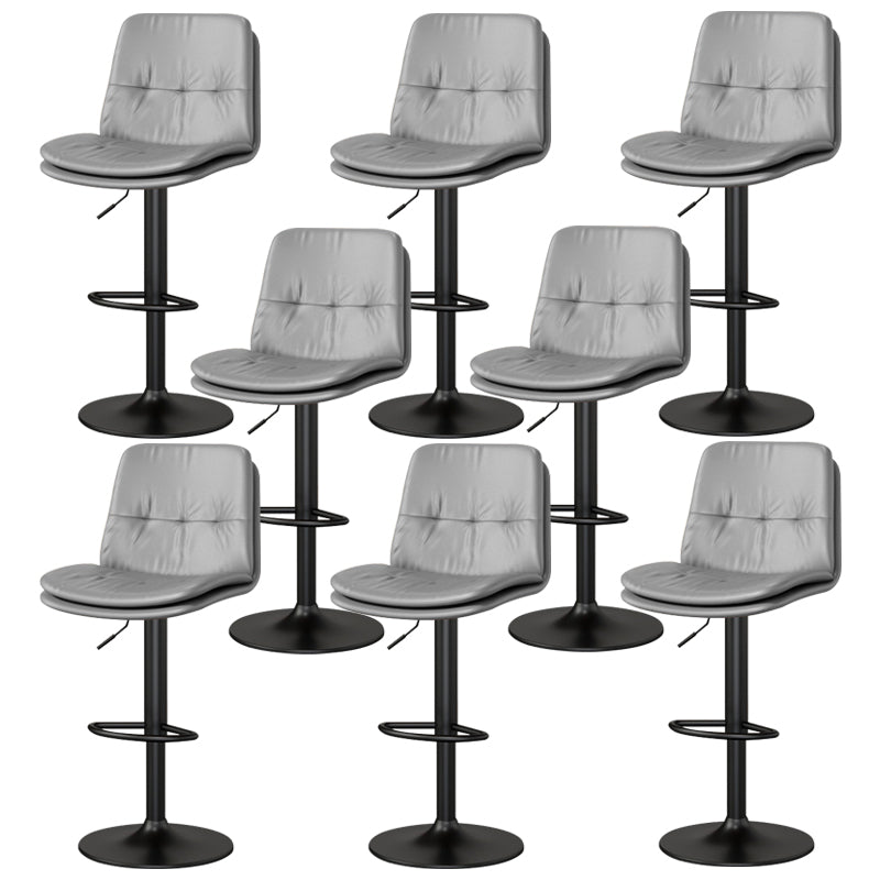 Living Room Nordic Liftable Barstool Leather Bar Stool with Pedal