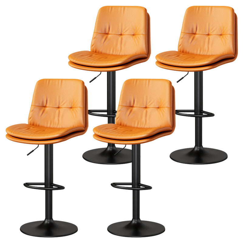 Living Room Nordic Liftable Barstool Leather Bar Stool with Pedal