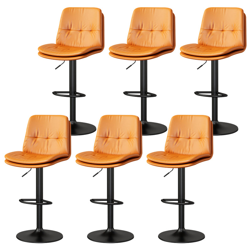 Living Room Nordic Liftable Barstool Leather Bar Stool with Pedal