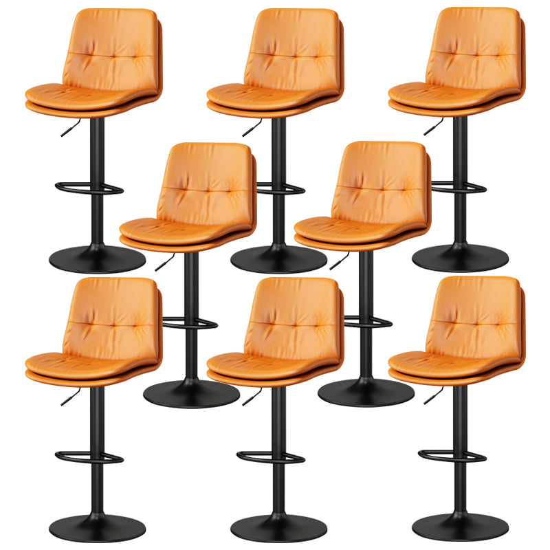 Living Room Nordic Liftable Barstool Leather Bar Stool with Pedal