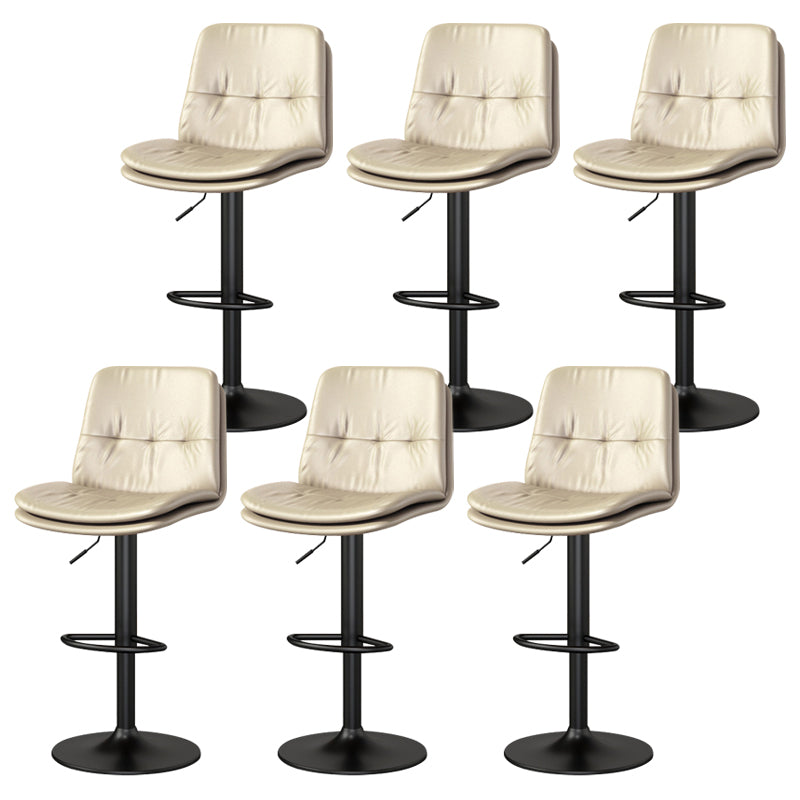 Living Room Nordic Liftable Barstool Leather Bar Stool with Pedal