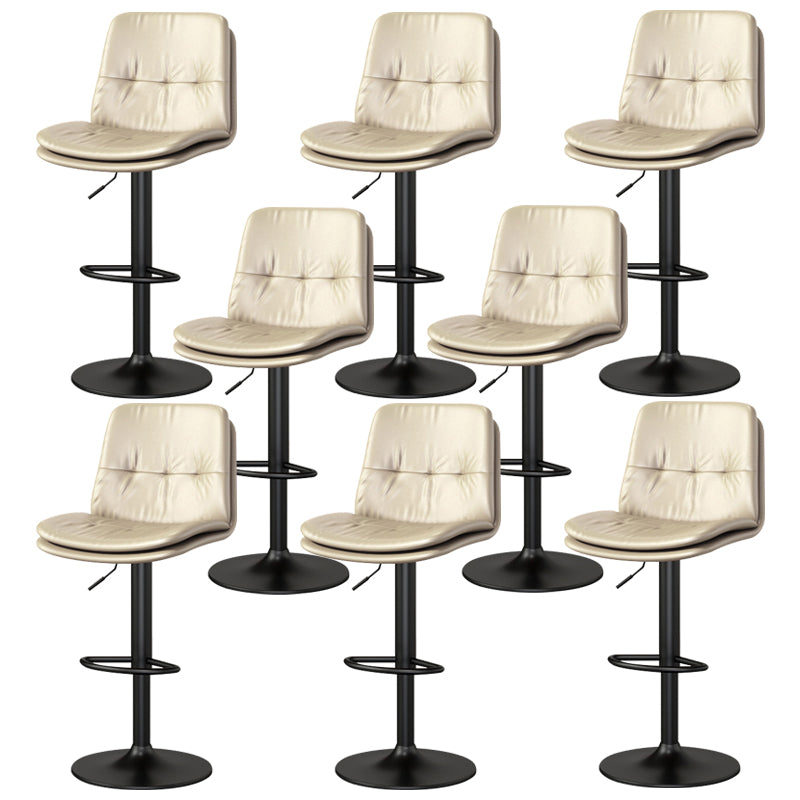 Living Room Nordic Liftable Barstool Leather Bar Stool with Pedal