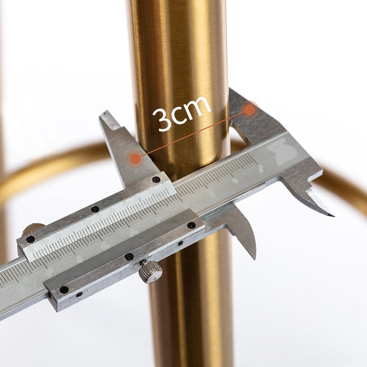 Nordic Glam Style Bar-stool Round Counter Bar-stool with Metal Legs for Home