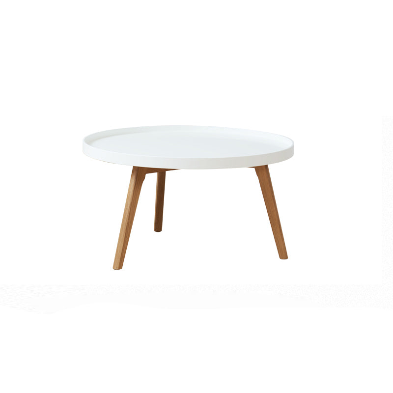 Scandinavian Round 1 Single Coffee Table Solid Wood Cocktail Table