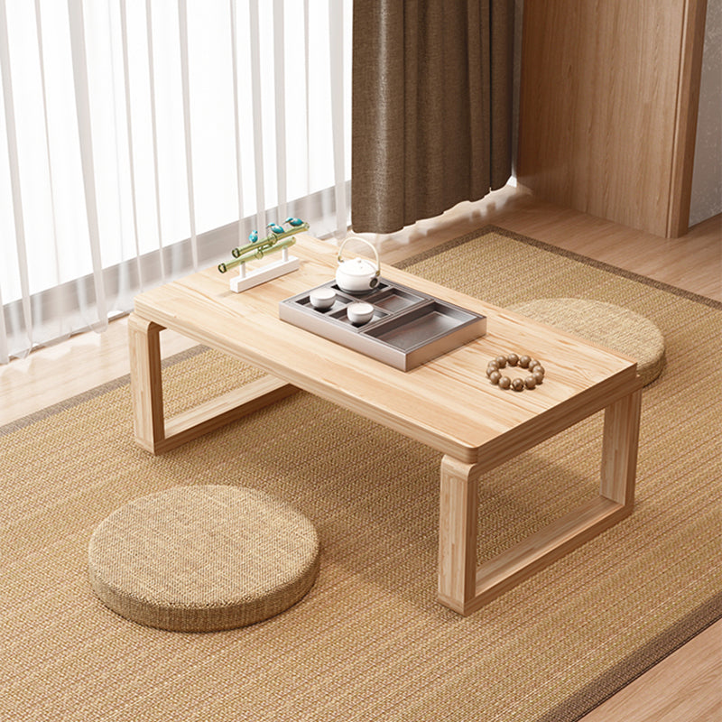 Sled Wooden Coffee Table Nordic Rectangular Single Cocktail Table, 15.75" D x 15.75" H