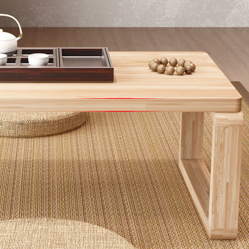Sled Wooden Coffee Table Nordic Rectangular Single Cocktail Table, 15.75" D x 15.75" H