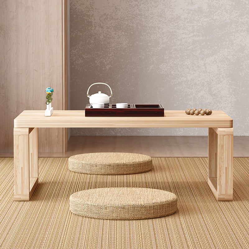 Sled Wooden Coffee Table Nordic Rectangular Single Cocktail Table, 15.75" D x 15.75" H