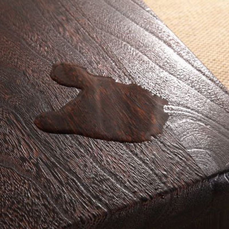 Natural/Brown Rectangular Coffee Table 11.81" High Wooden Cocktail Table