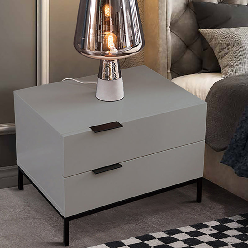 Modern Style Metal Iron Material Multi-color Choice Square Black Cabinet Foot Nightstand