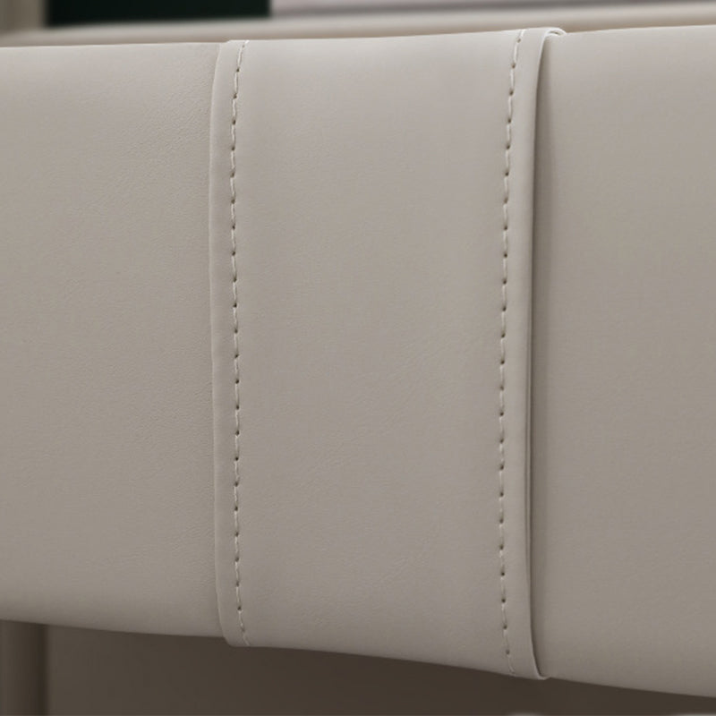 Modern Style with Two Drawer Grey/off-white/brown/leather Nightstand