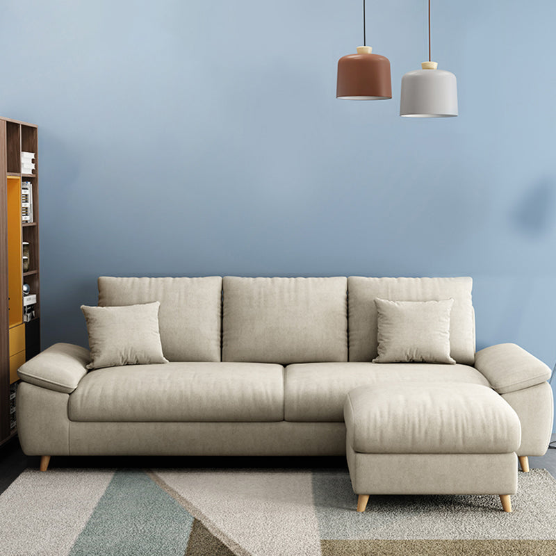 84.65"W √ó 59.06"D √ó 34.65"H Pillow Top Arm Sectionals with Removable Cushions