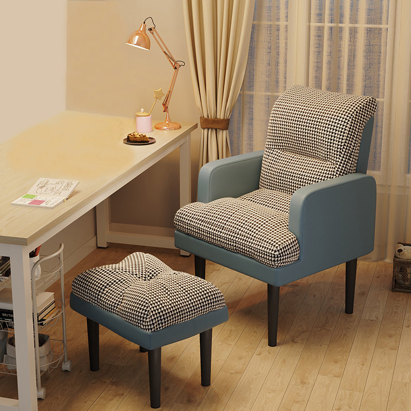 Faux Leather Chair 25.9" L x 25.9" W x 37.4" H Arms Included Chair for Living Room