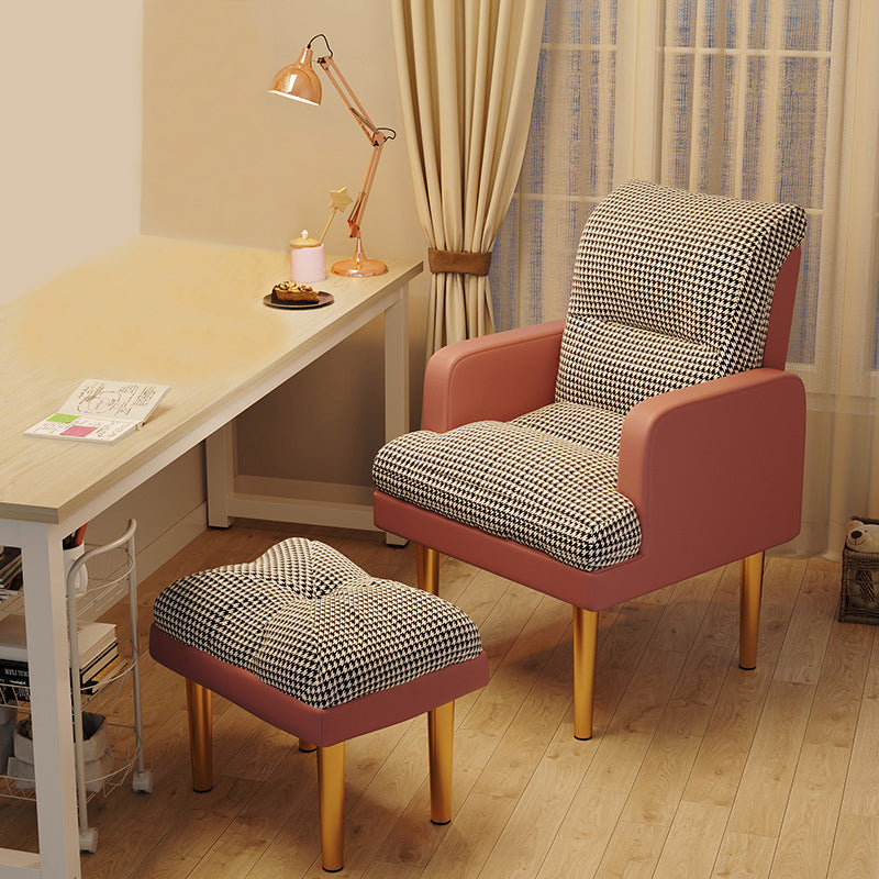 Faux Leather Chair 25.9" L x 25.9" W x 37.4" H Arms Included Chair for Living Room