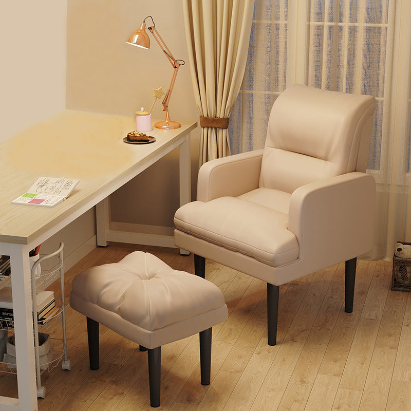 Faux Leather Chair 25.9" L x 25.9" W x 37.4" H Arms Included Chair for Living Room