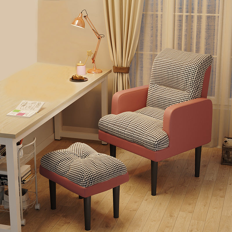 Faux Leather Chair 25.9" L x 25.9" W x 37.4" H Arms Included Chair for Living Room