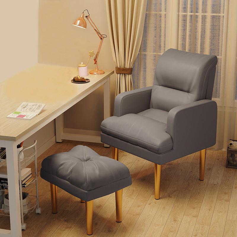 Faux Leather Chair 25.9" L x 25.9" W x 37.4" H Arms Included Chair for Living Room