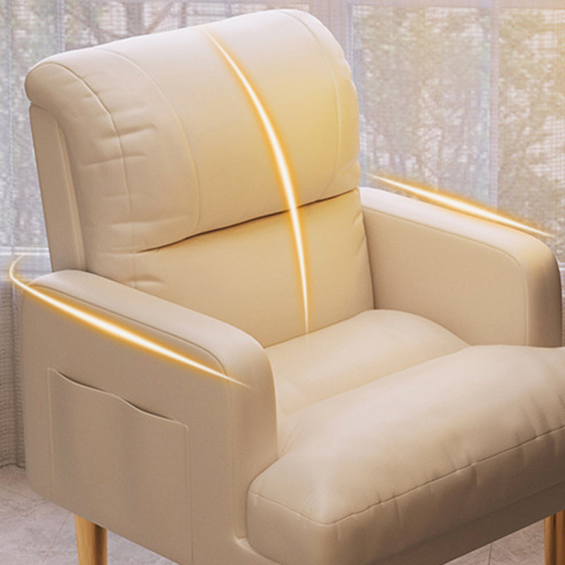 Faux Leather Chair 25.9" L x 25.9" W x 37.4" H Arms Included Chair for Living Room