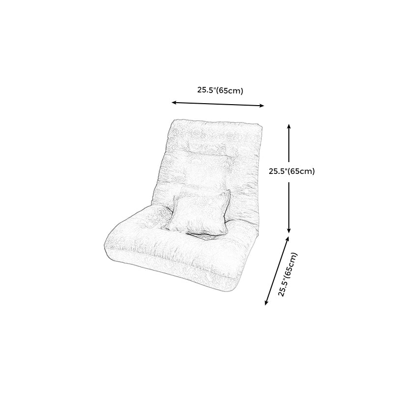 Fabric Convertible Chair 25.5" L x 25.5" W x 25.5" H Armless Chair for Living Room