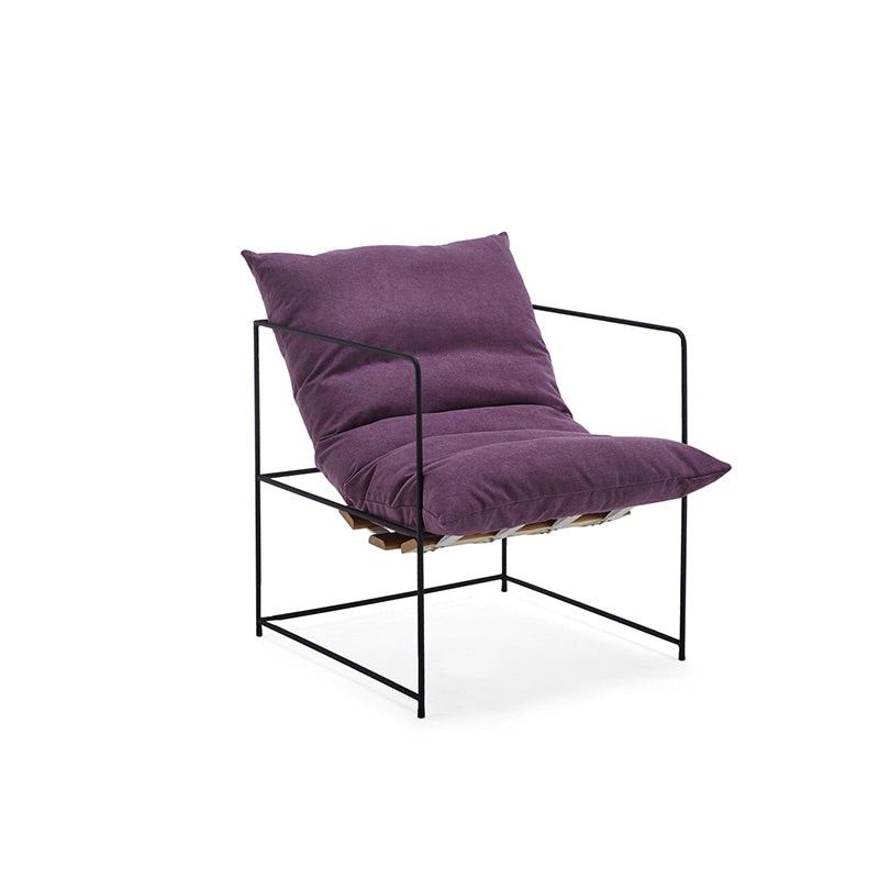 Arm Chair 26.77" L x 26.77" W x 26.77" H Accent Armchair with Pillow Back