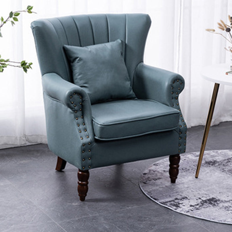 Nailhead Trim Chair 29.5" L x 29.1" W x 35" H Solid Wood Frame Chair for Living Room