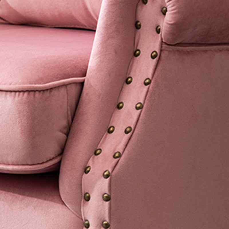 Nailhead Trim Chair 29.5" L x 29.1" W x 35" H Solid Wood Frame Chair for Living Room