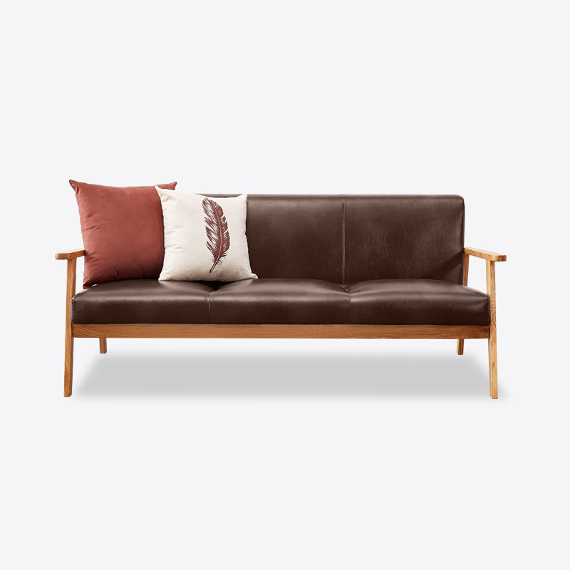 Modern Faux Leather Sofa Set Standard Tight Back Settee Couch