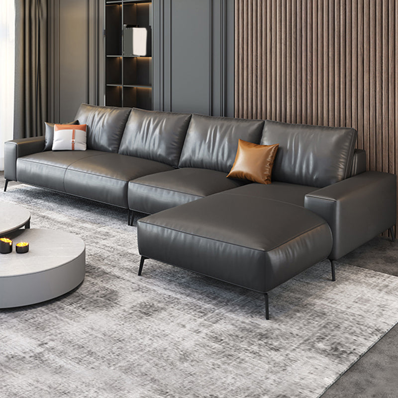 Dark Gray Removable Cushions Square Arm Sofa/Sectional for Living Room