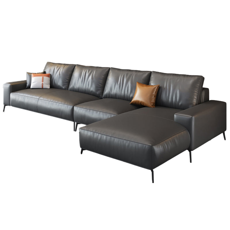 Dark Gray Removable Cushions Square Arm Sofa/Sectional for Living Room