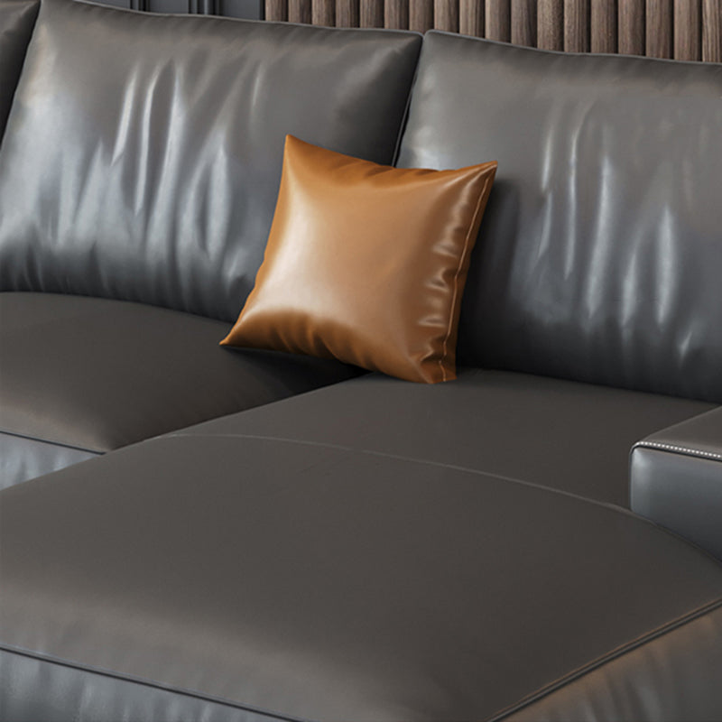 Dark Gray Removable Cushions Square Arm Sofa/Sectional for Living Room