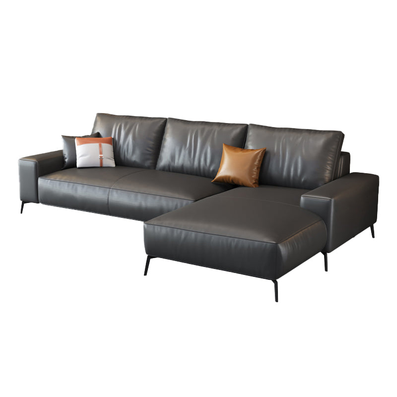 Dark Gray Removable Cushions Square Arm Sofa/Sectional for Living Room