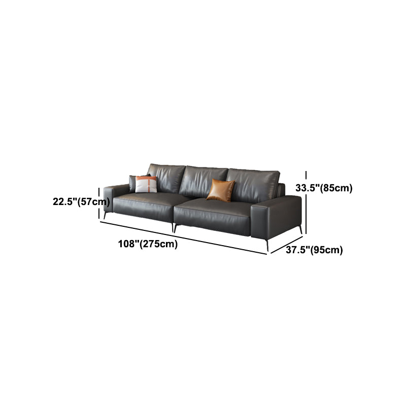 Dark Gray Removable Cushions Square Arm Sofa/Sectional for Living Room